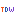Pixel art cloud with the letters TDW